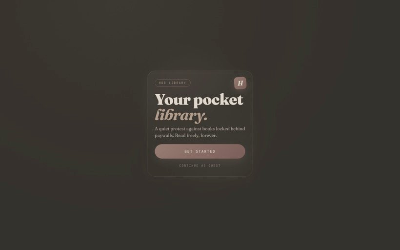HOB Library, product screen